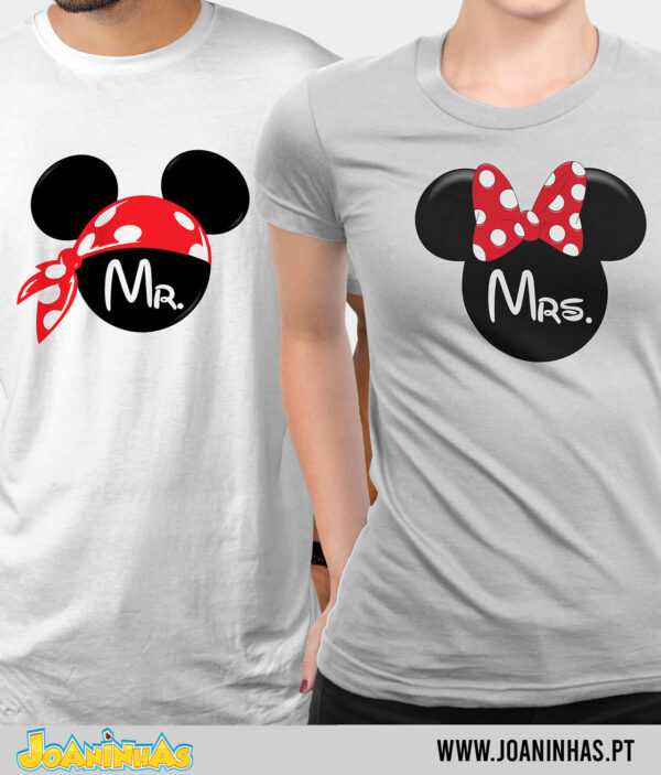 Mickey e Minnie Piratas T-Shirt