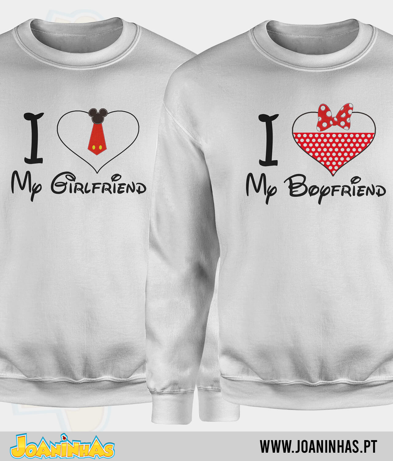 Mickey e Minnie Namorados Pack - T-Shirt Sweatshirt 2 Mickey Minnie Namorados Pack Sweatshirt