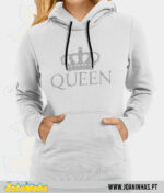 Sweatshirt com Capuz Queen Prata
