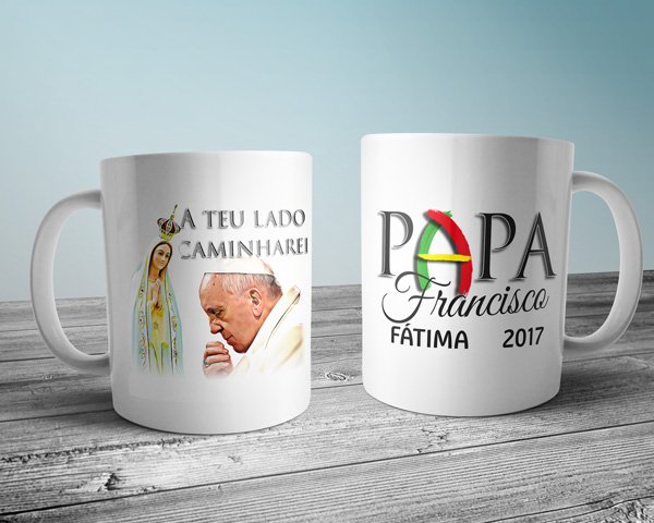 Papa Francisco Fátima Caneca 1 Papa Francisco Fátima Caneca