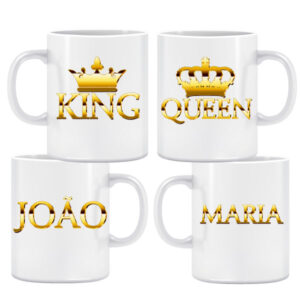 King e Queen Gold Pack Canecas