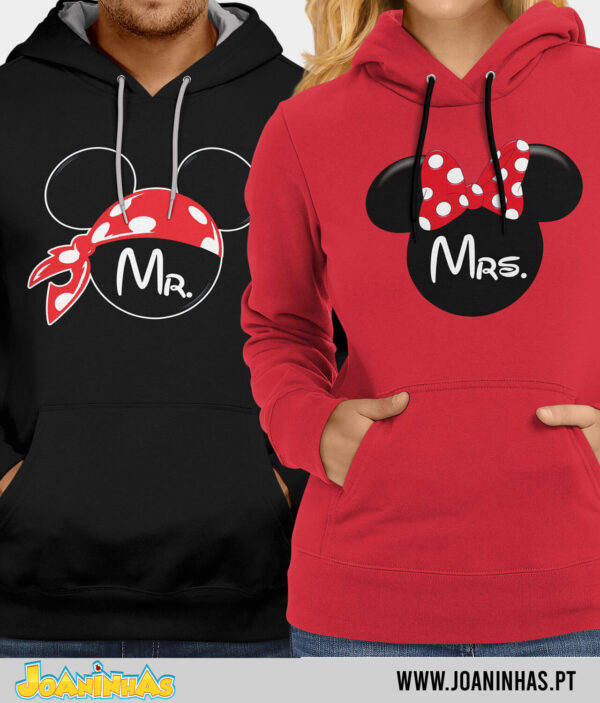 Mickey e Minnie Piratas Hoodie