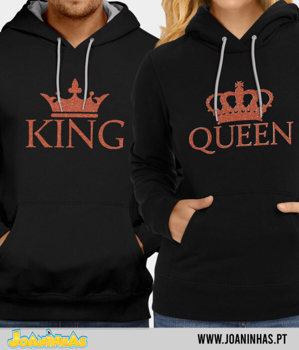 Sweatshirts com Capuz King Queen Bronze